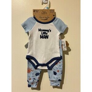 NWT Baby‎ Essentials Blue 4-Piece "Mommy's Little Man" Outfit - 6M